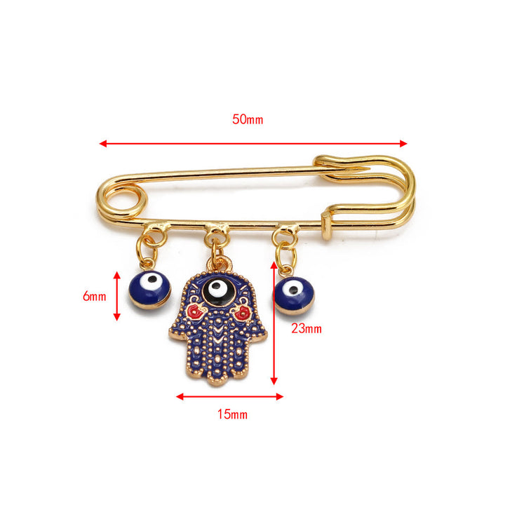 Olivenorma Evil Eye Hamsa Series Brooch