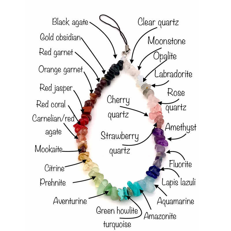 Olivenorma Natural Crystal Bead Protection Phone Strap - image 5