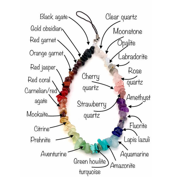 Olivenorma Natural Crystal Bead Protection Phone Strap - image 5