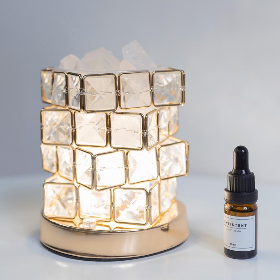 Olivenorma Four layer Rubiks Essential Oil Crystal Aromatherapy Lamp