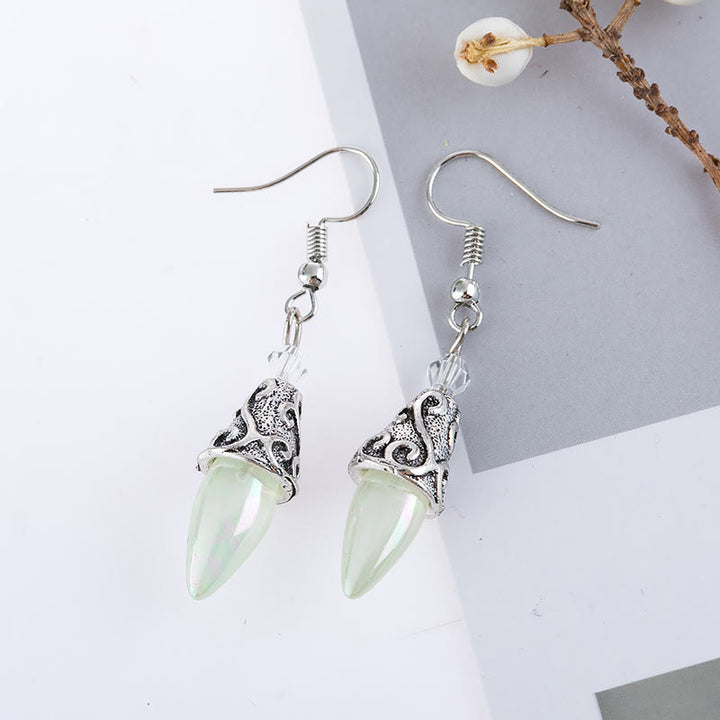 Olivenorma Pure Silver Hook Royal Style Moonstone Dangle Earrings