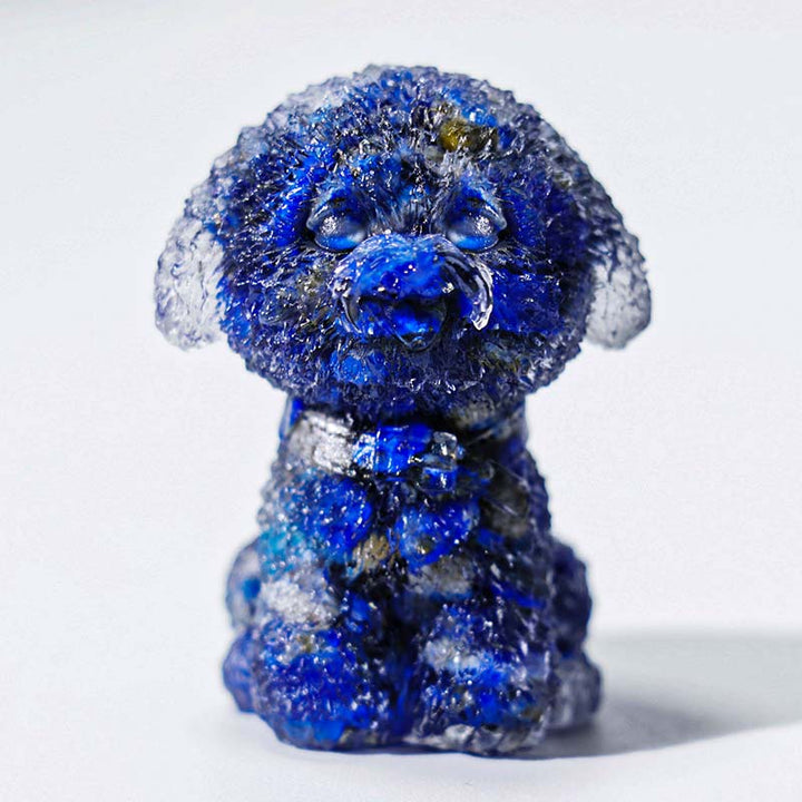 Olivenorma Natural Stone Puppy Decoration - Lapis Lazuli-Teddy dog - image 35