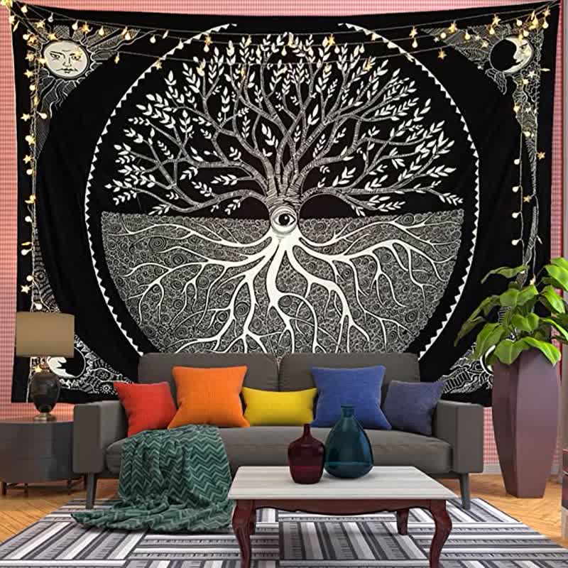 Meditation Art Tree Of Life Wall Hanging Tapestry