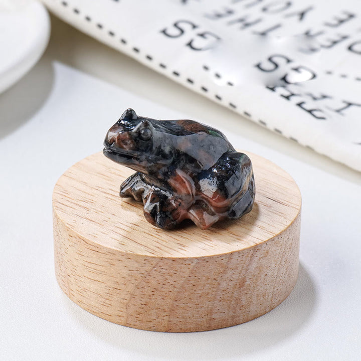 Olivenorma Serene Spirit Gemstone Frog Gemstone Decoration - Yooperlite - With Card - image 21