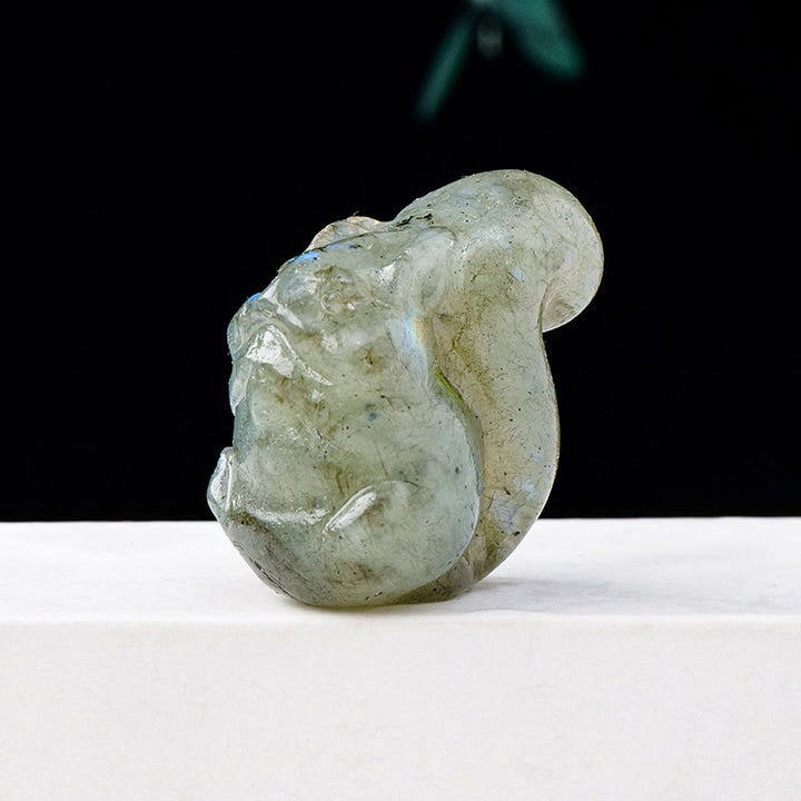 Olivenorma Natural Crystal Squirrel Carving Ornament Gemstone Decoration - image 22