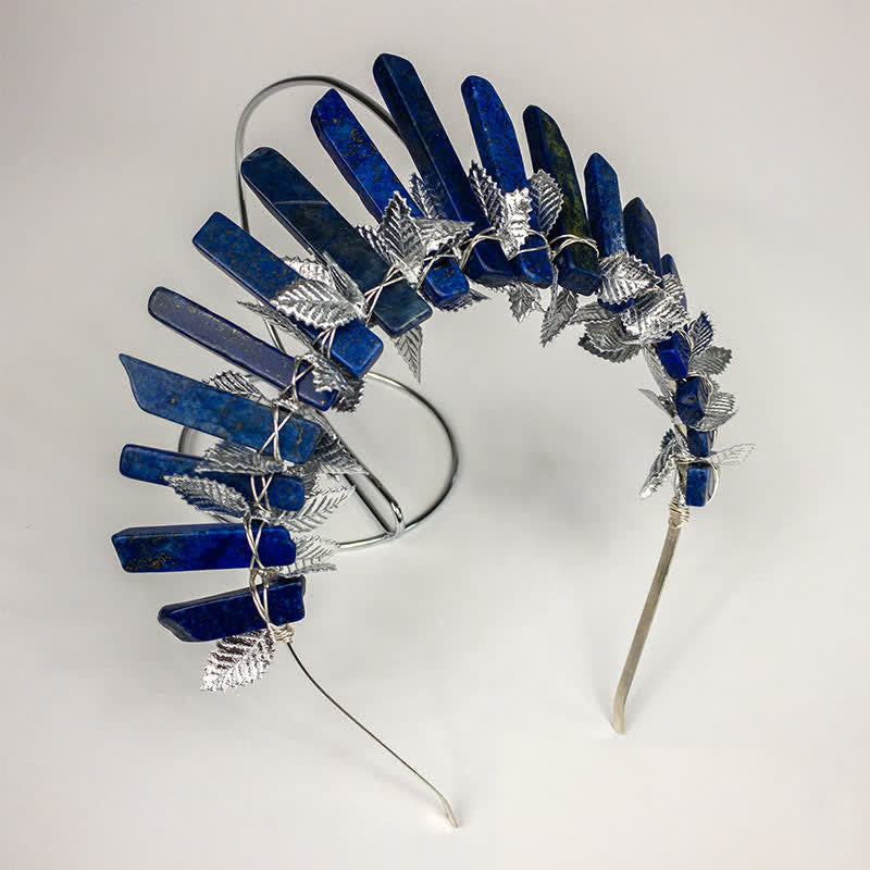 Olivenorma Lapis Lazuli Moon Witch Crystal Crown