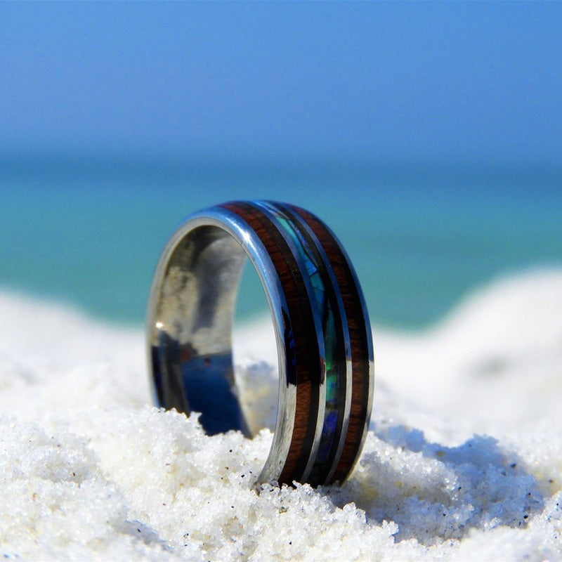 FREE Today: Koa Wood and Abalone Shell Tungsten Ring - image 7