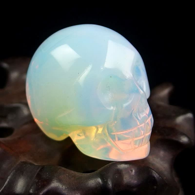 Olivenorma Opalite Crystal Skull Decoration