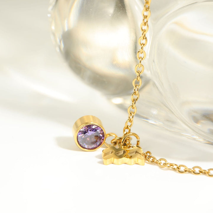 Olivenorma Zodiac Rune Birthstone Stainless Steel Gift Card Necklace - image 39