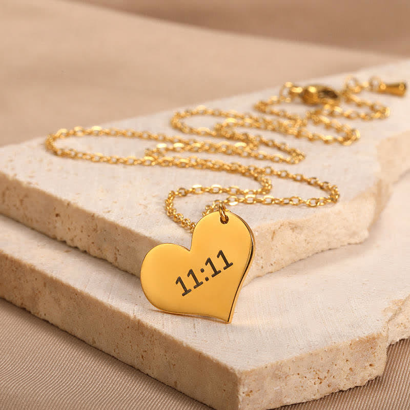 Olivenorma 11:11 Angel Number Lucky Necklace - Heart - image 2