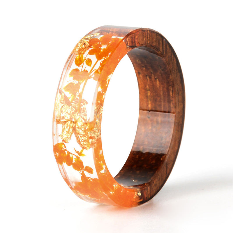 Olivenorma Intellectual & Optimistic - Handmade Wood Ring - Orange - 11 - image 18