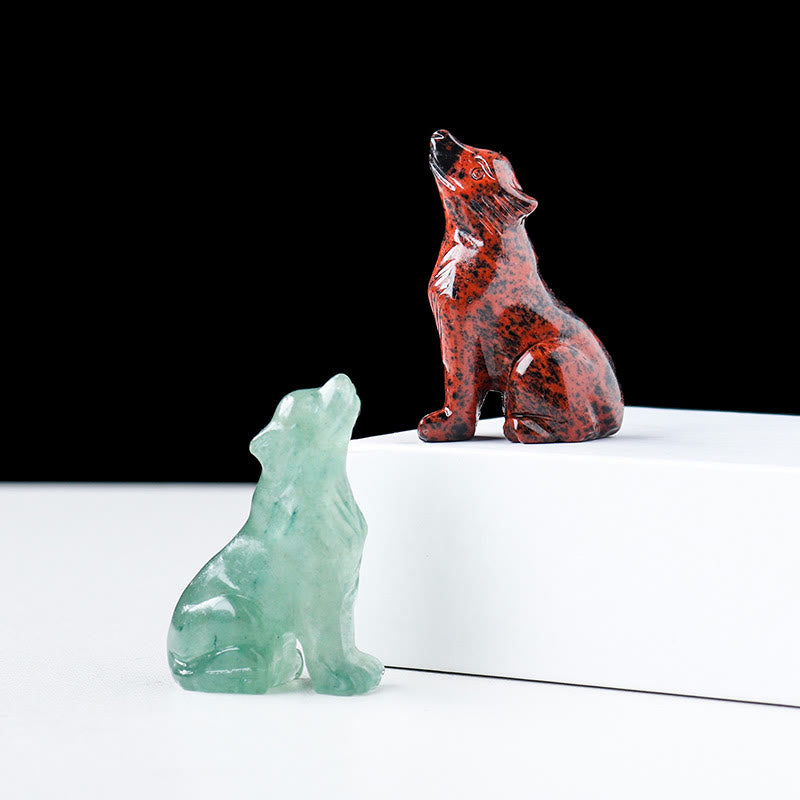 Olivenorma Natural Crystal Little Wolf Boy Gemstone Decoration - image 31