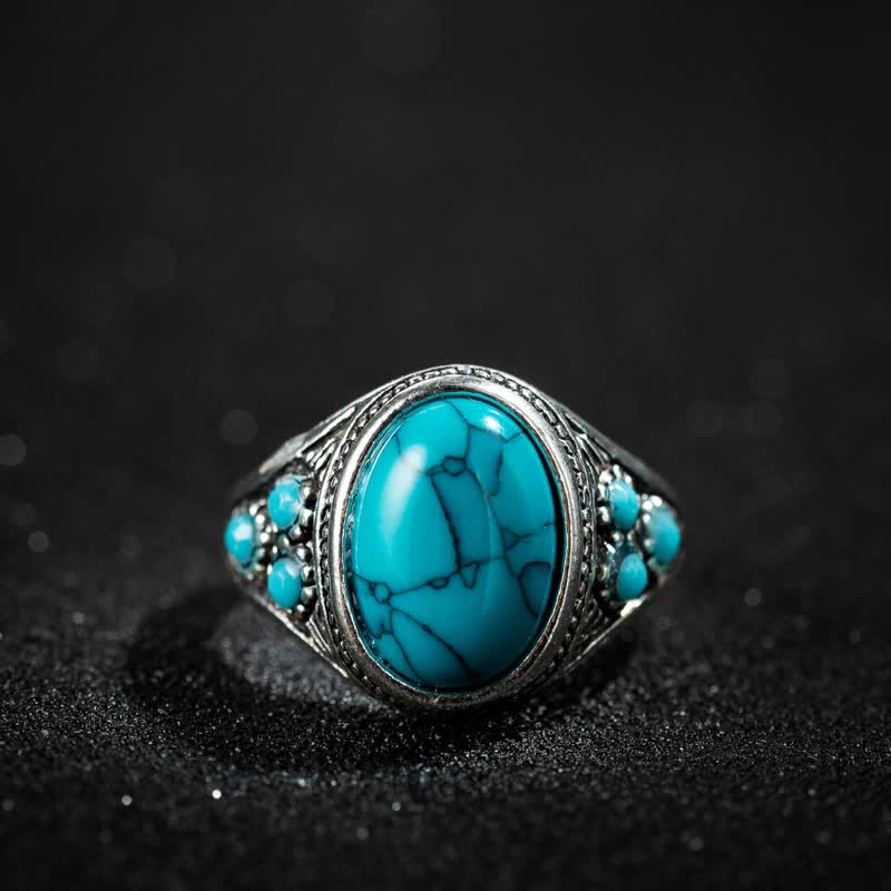 Olivenorma Retro Turquoise Ring