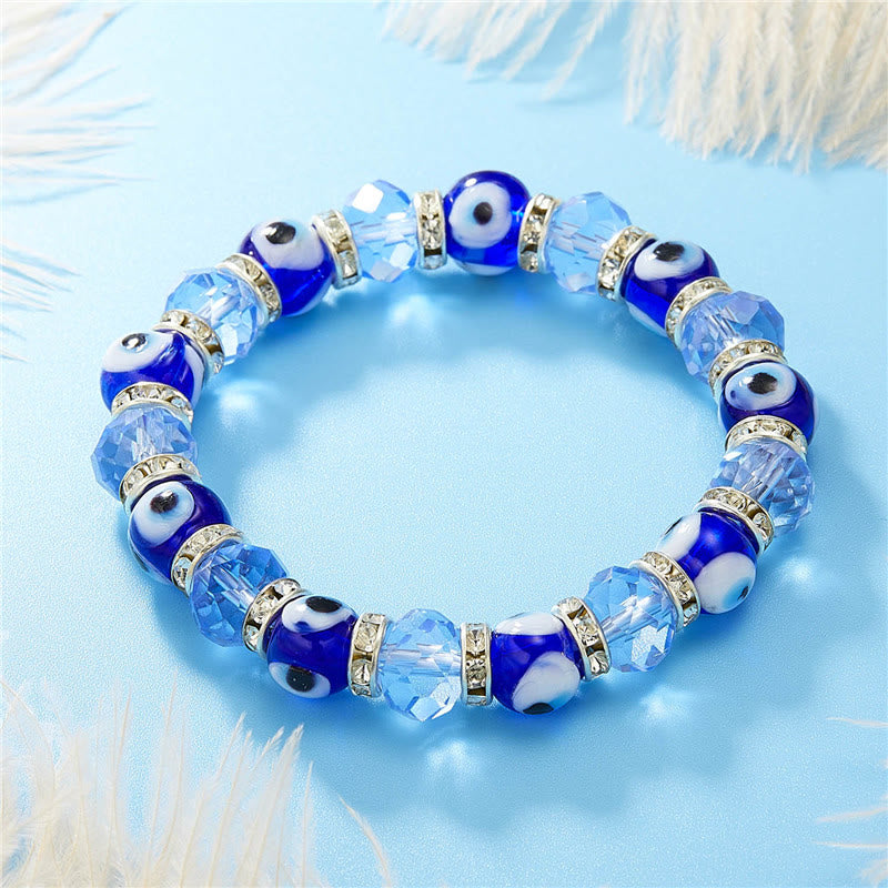 Olivenorma Evil Eye Hamsa Pendant Epoxy Zircon Bracelet