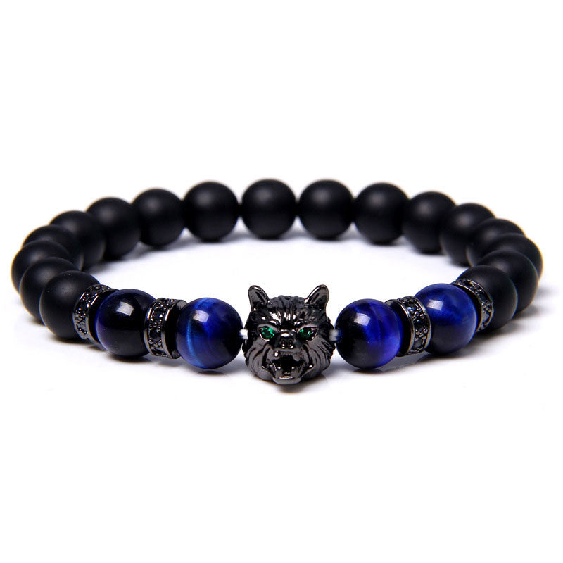 Olivenorma Lapis Lazuli Wolf Bracelet