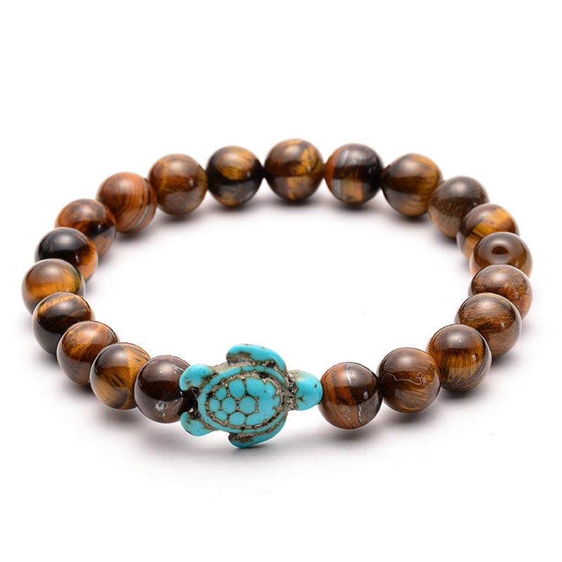 Natural Stone Turtle Bracelet