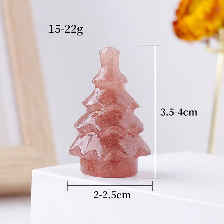 Olivenorma 1pc Natural Crystal Christmas Pine Carving Gemstone Decoration - image 17