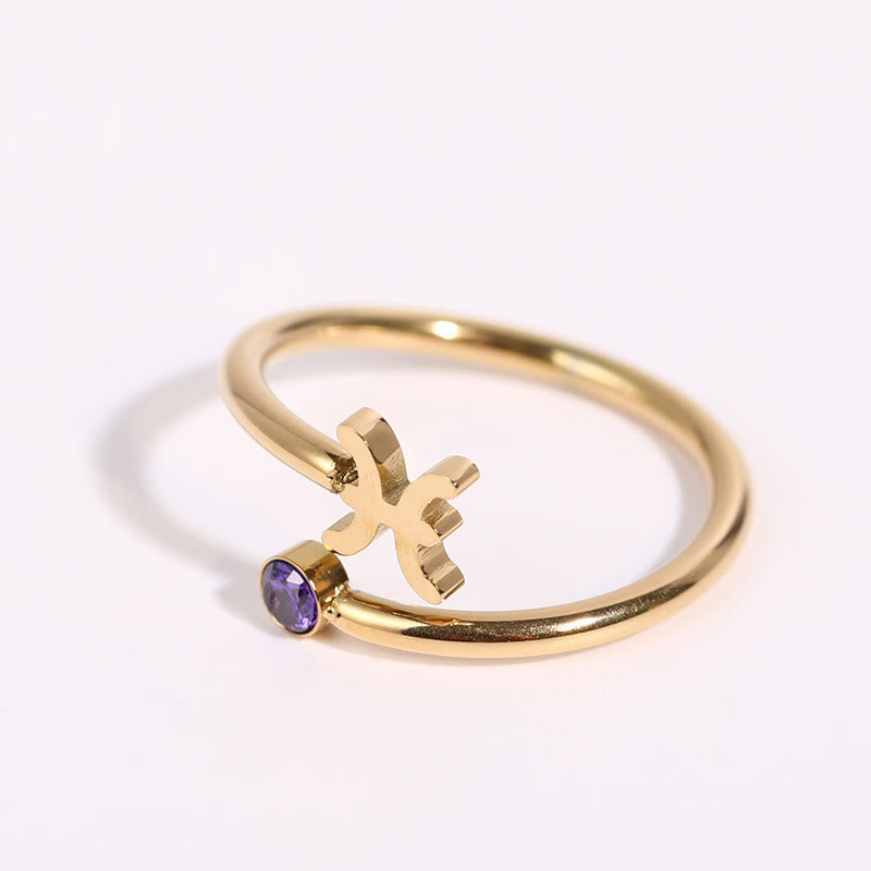 Olivenorma Zodiac Birthstone Ring