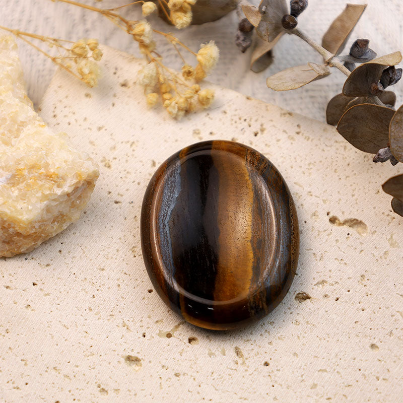 Olivenorma Tiger Eye Protection Thumb Worry Stone