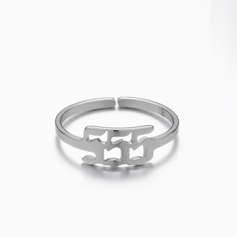 Angel Number Minimalist Lucky Ring