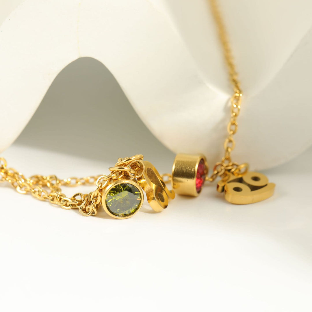 Olivenorma Zodiac Rune Birthstone Stainless Steel Gift Card Necklace - image 41