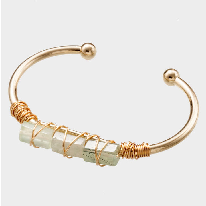 Olivenorma Delicate Citrine Golden Wire Gemstone Bracelet