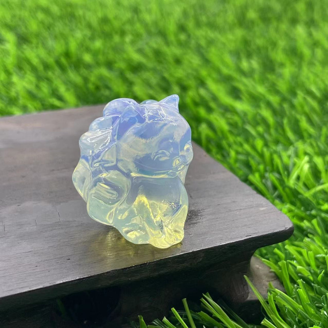 Olivenorma Natural Stone 3cm Nine Tailed Fox Gemstone Decoration - image 19