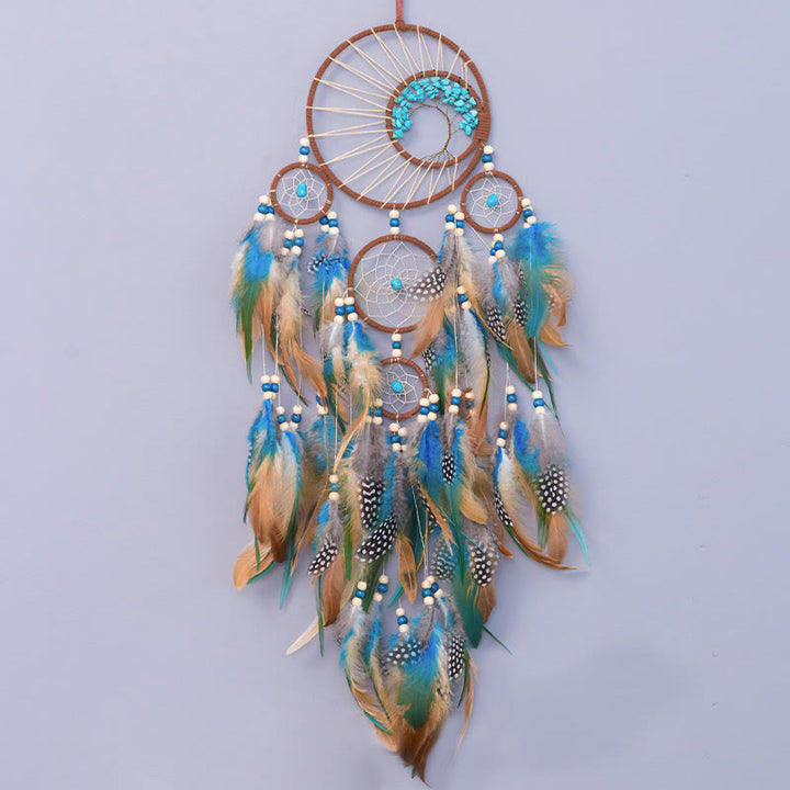 Olivenorma Turquoise Tree of Life Feather Dream Catcher