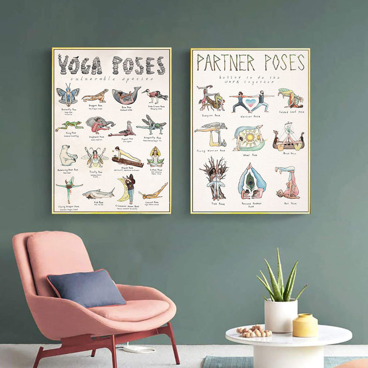 Olivenorma Yoga Partner Pose Heart Openers Poster