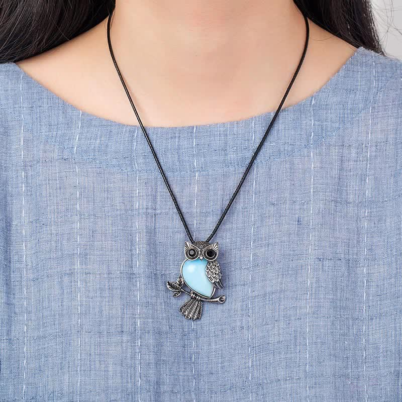 SPIRITUAL ENERGY - Owl Gemstone Necklace with Bracelet Gift Set - image 33